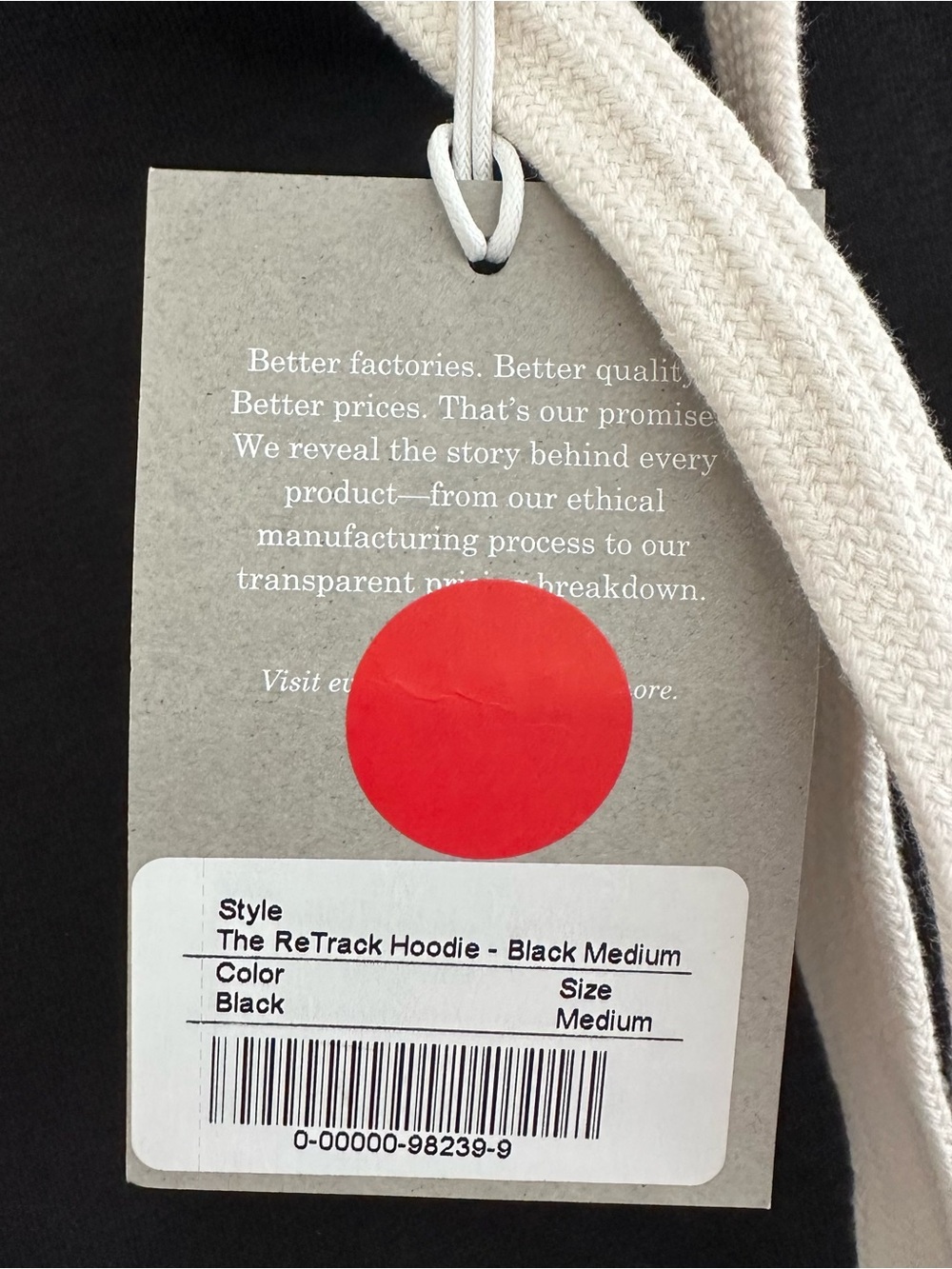 Everlane The Retrack Hoodie in Black Size: M, NWT - Picture 11 of 15